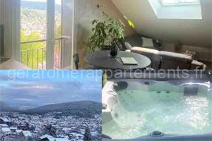 appartement la fleur d'abeille avec une belle vue et spa à Gérardmer
