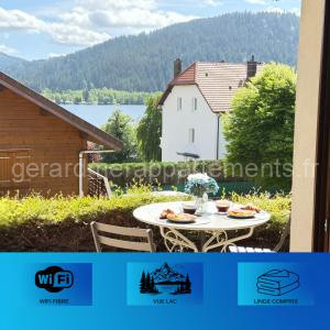 Le Cocon du Lac, terrasse, vue lac à Gérardmer